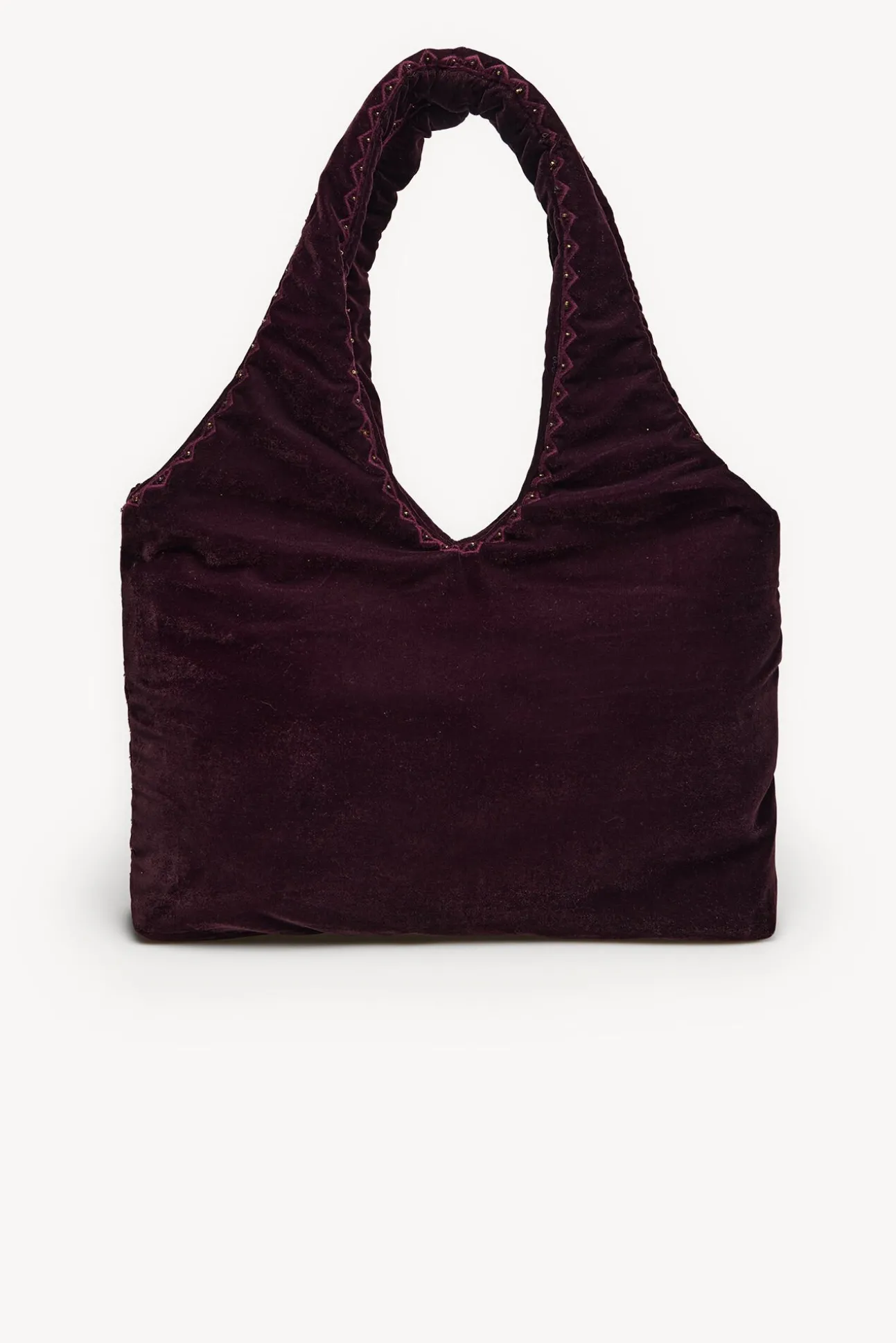 Nuria. Bolso hobo terciopelo bordado