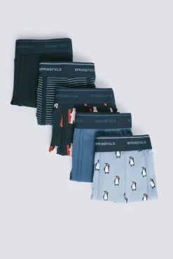 Pack 5 boxers algodón estampados