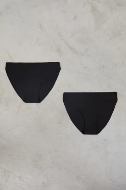 Pack 2 bragas clásicas negro laser cut
