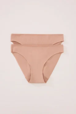 Pack 2 braguitas clásicas algodón nude