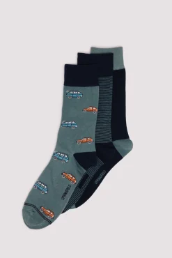 Pack 3 calcetines algodón coche