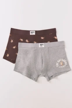 Pack 2 calzoncillos bóxer algodón 