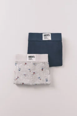 Pack 2 calzoncillos bóxer algodón Ski