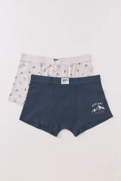 Pack 2 calzoncillos bóxer algodón Ski