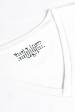 Pack 2 camisetas elásticas cuello pico blanco