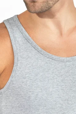 Pack 2 camisetas lisas sin mangas grises