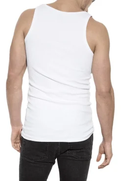 Pack 2 camisetas sin mangas de algodón orgánico blancas