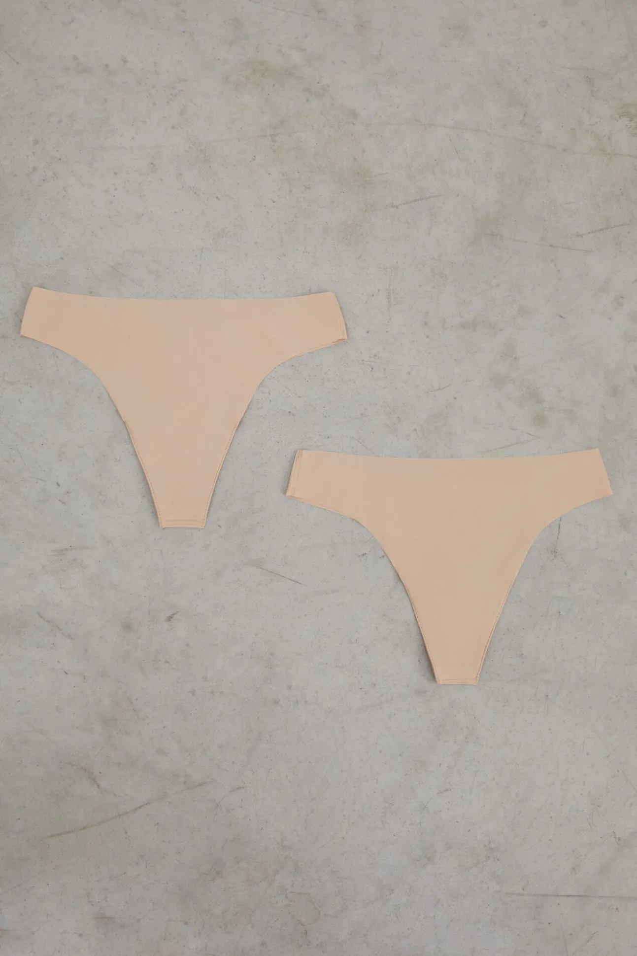 Pack 2 tangas nude laser cut