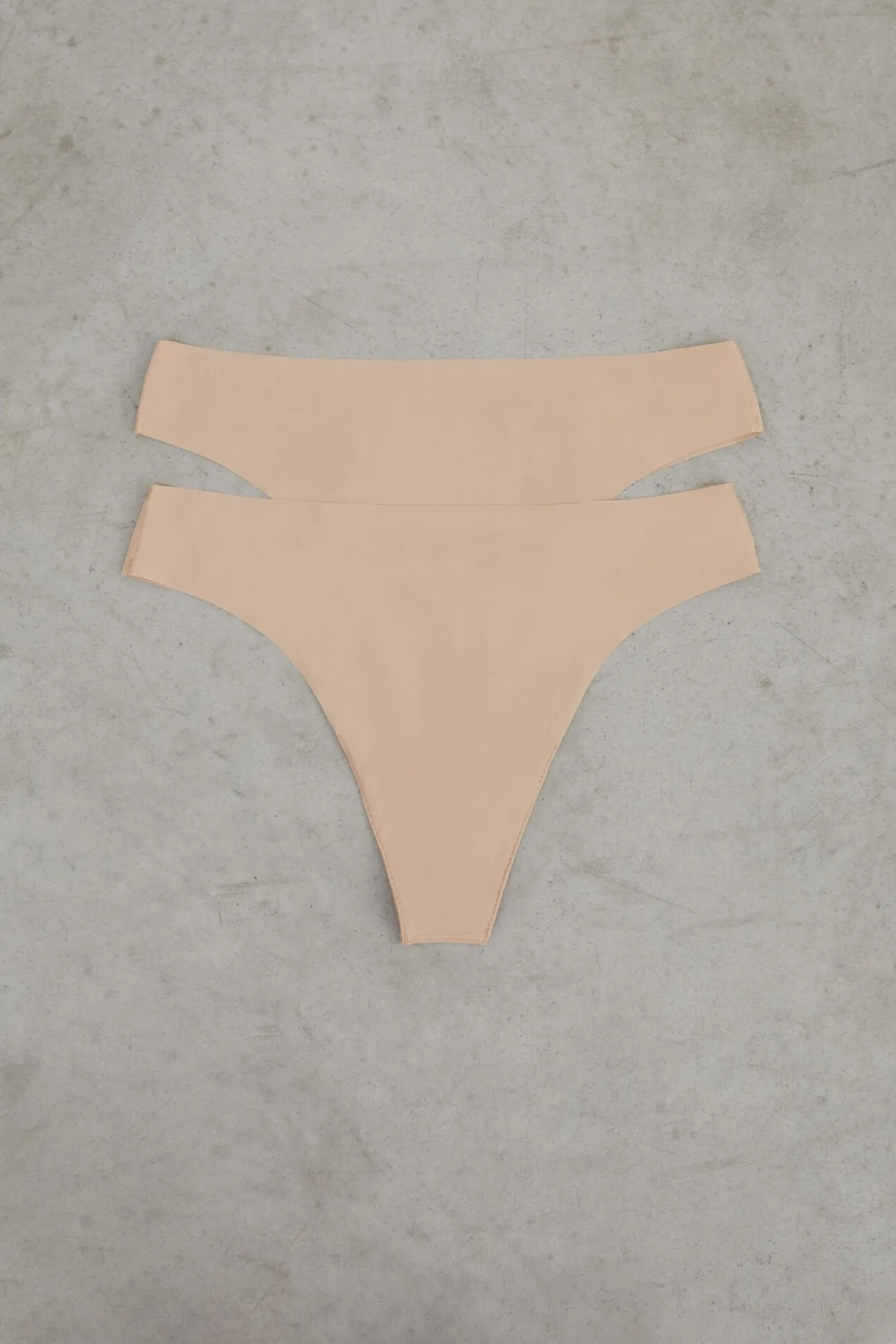 Pack 2 tangas nude laser cut