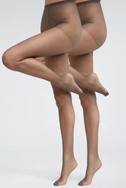 Pack de 2 pantys opaca satinada 15 Deniers