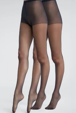 Pack de 2 pantys opaca satinada 15 Deniers