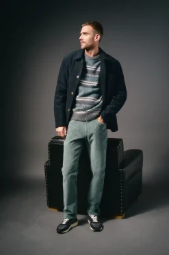 Pantalón 5 bolsillos slim fit pana