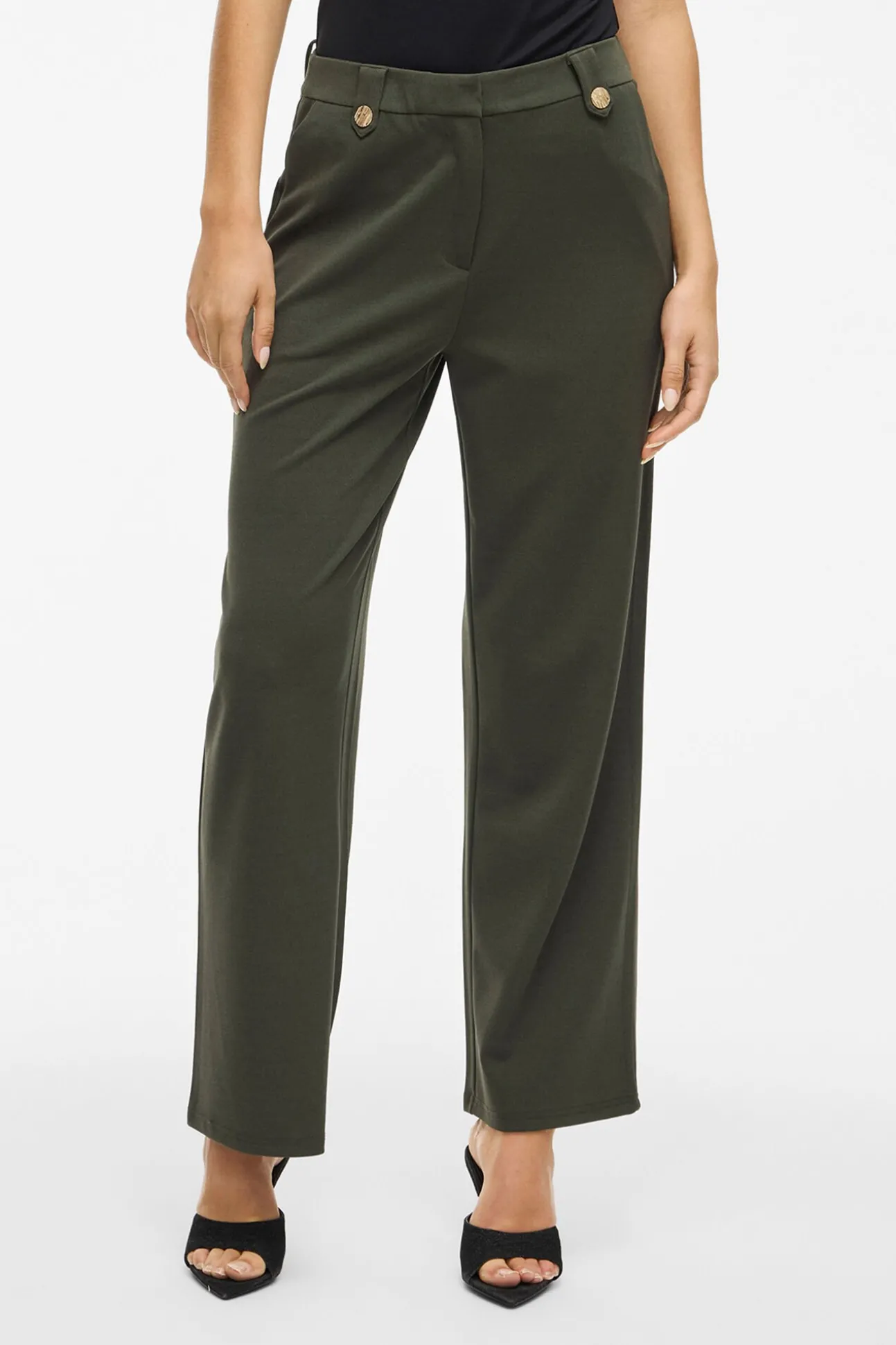 Pantalón ancho con botones