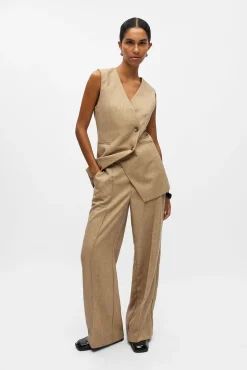 Pantalón ancho tweed