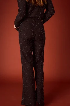 Pantalón campana de strass