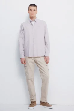 Pantalón cargo lavado slim fit