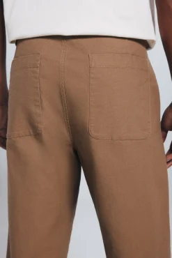 Pantalón chino canvas straight fit