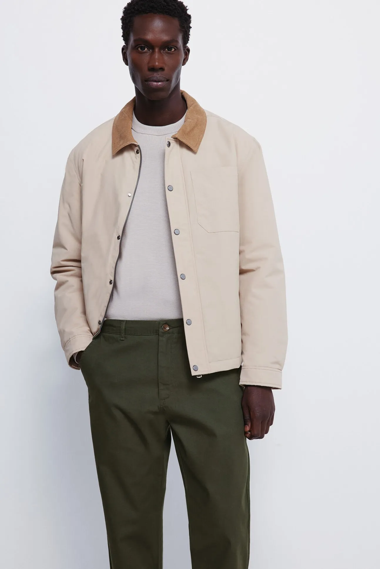 Pantalón chino dobby comfort fit