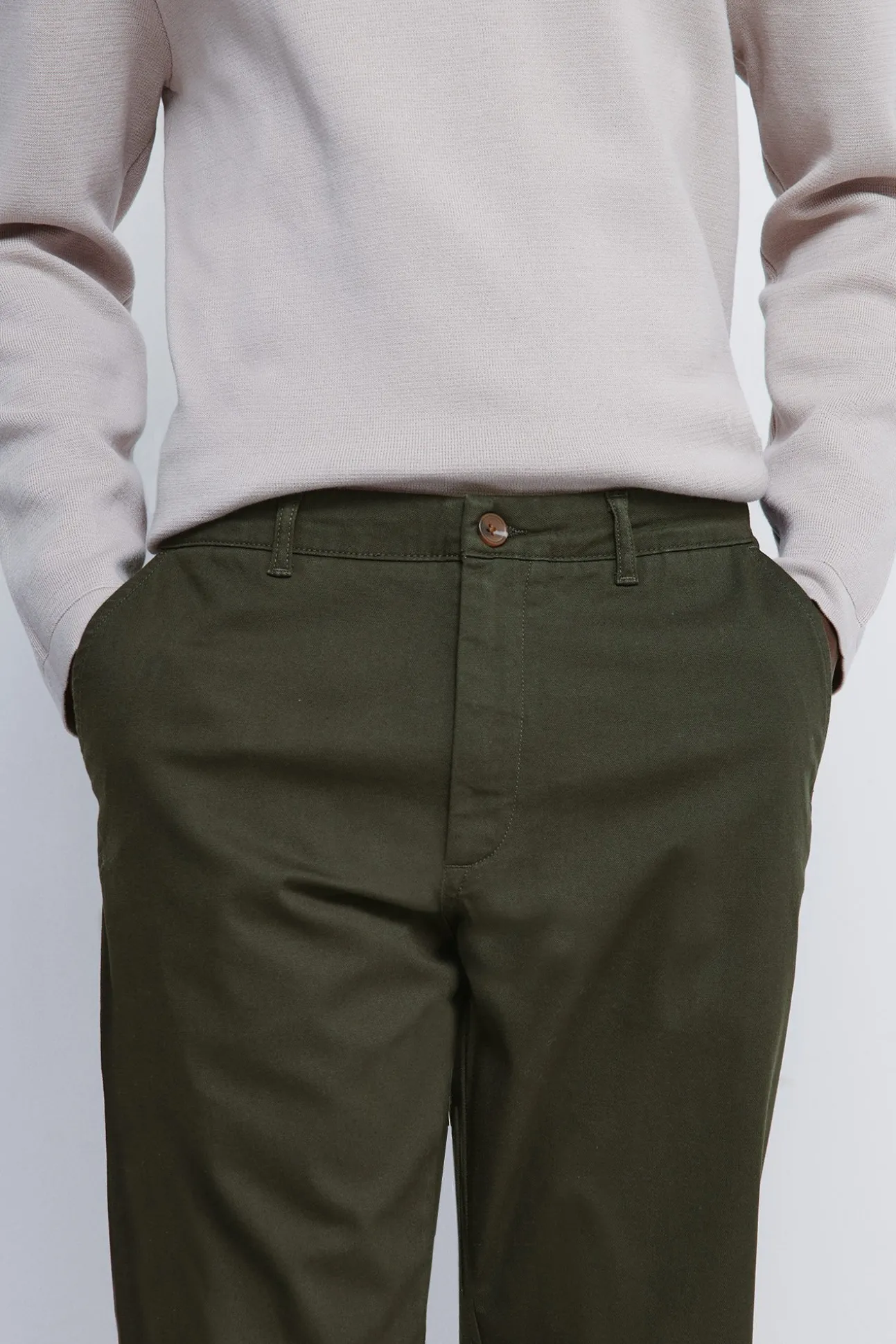 Pantalón chino dobby comfort fit