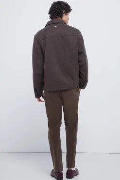 Pantalón chino pana lavada comfort slim fit