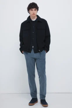 Pantalón chino pana lavada comfort slim fit