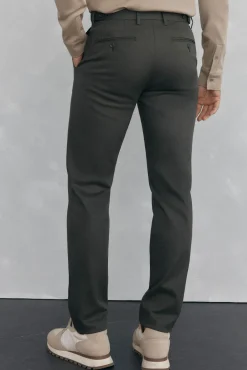 Pantalón chino print slim