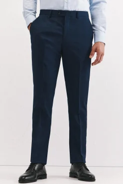 Pantalón cuadro azul slim fit