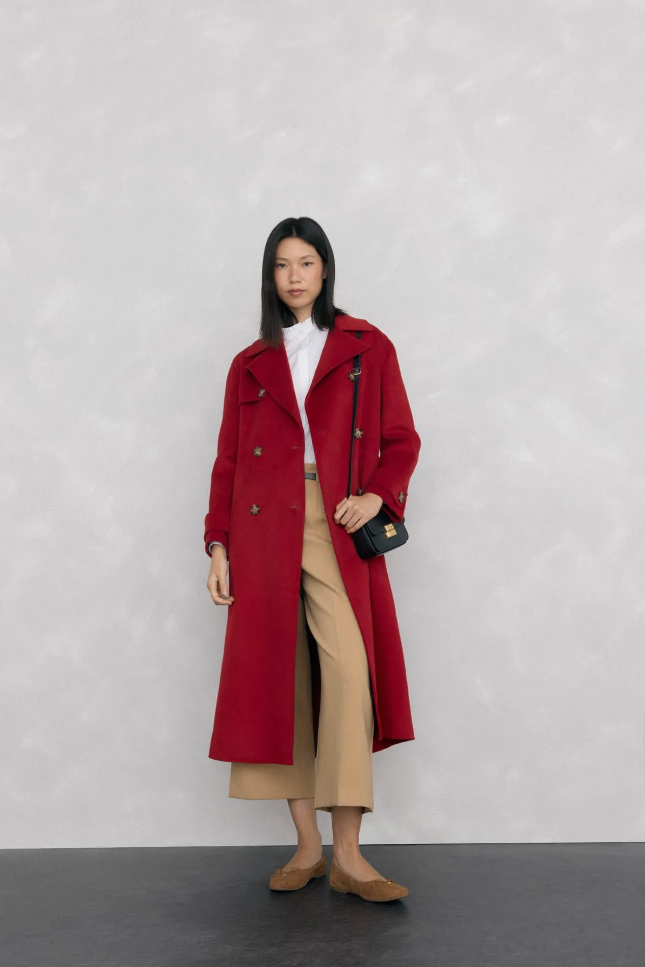 Pantalón culotte con cinturón