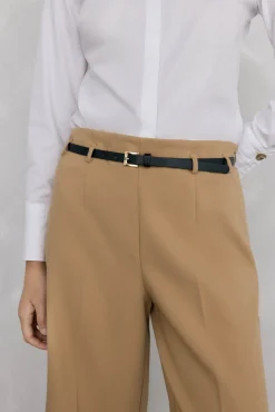 Pantalón culotte con cinturón
