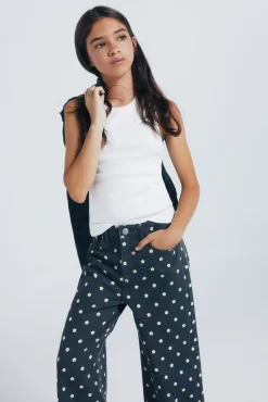 Pantalón culotte margaritas niña