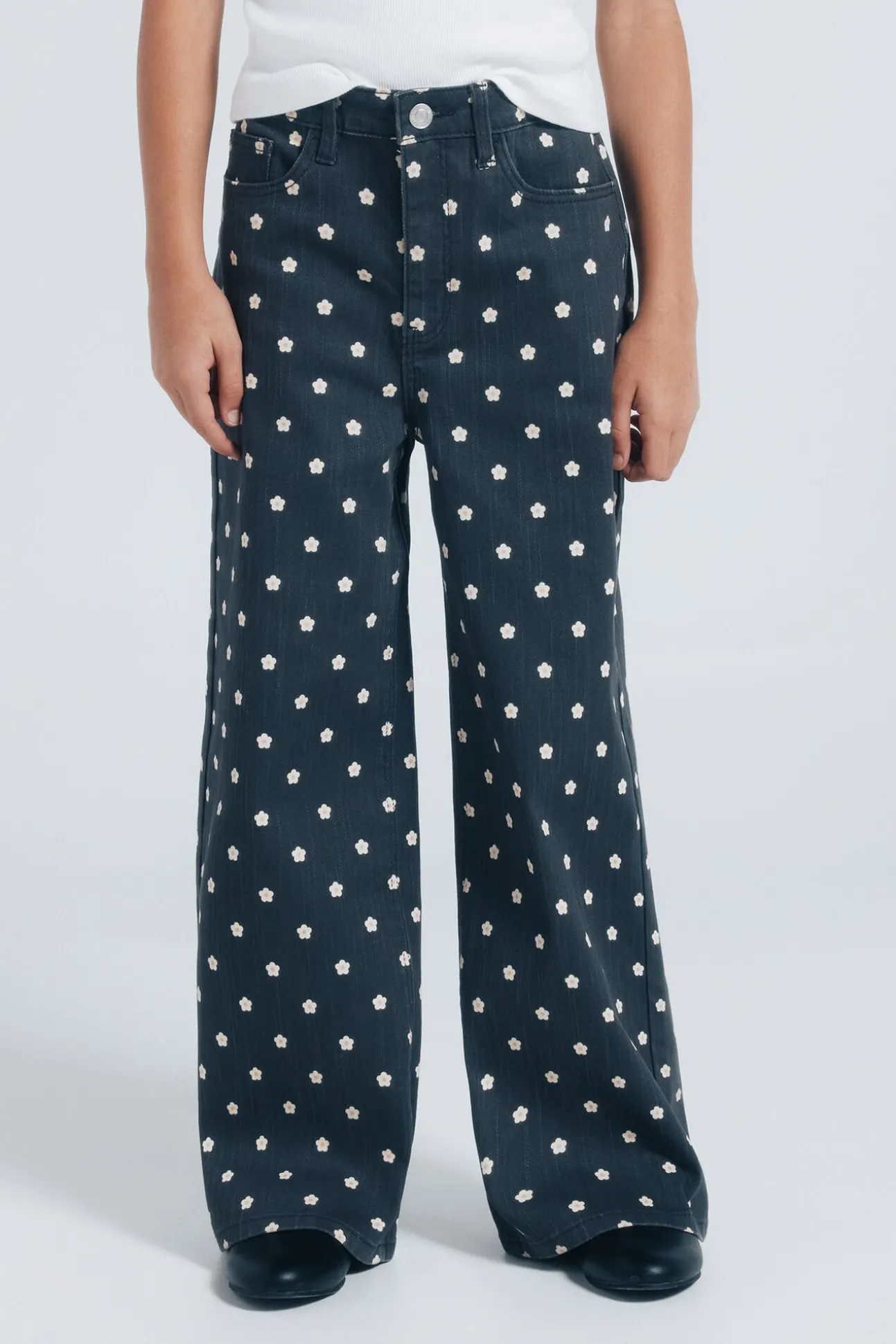 Pantalón culotte margaritas niña