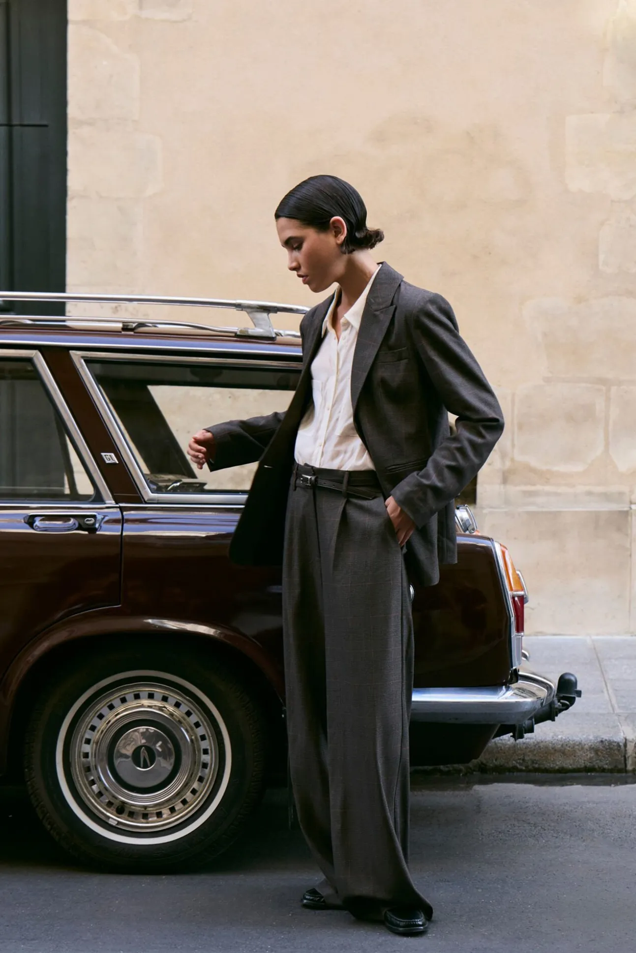 Pantalón de vestir con cuadros