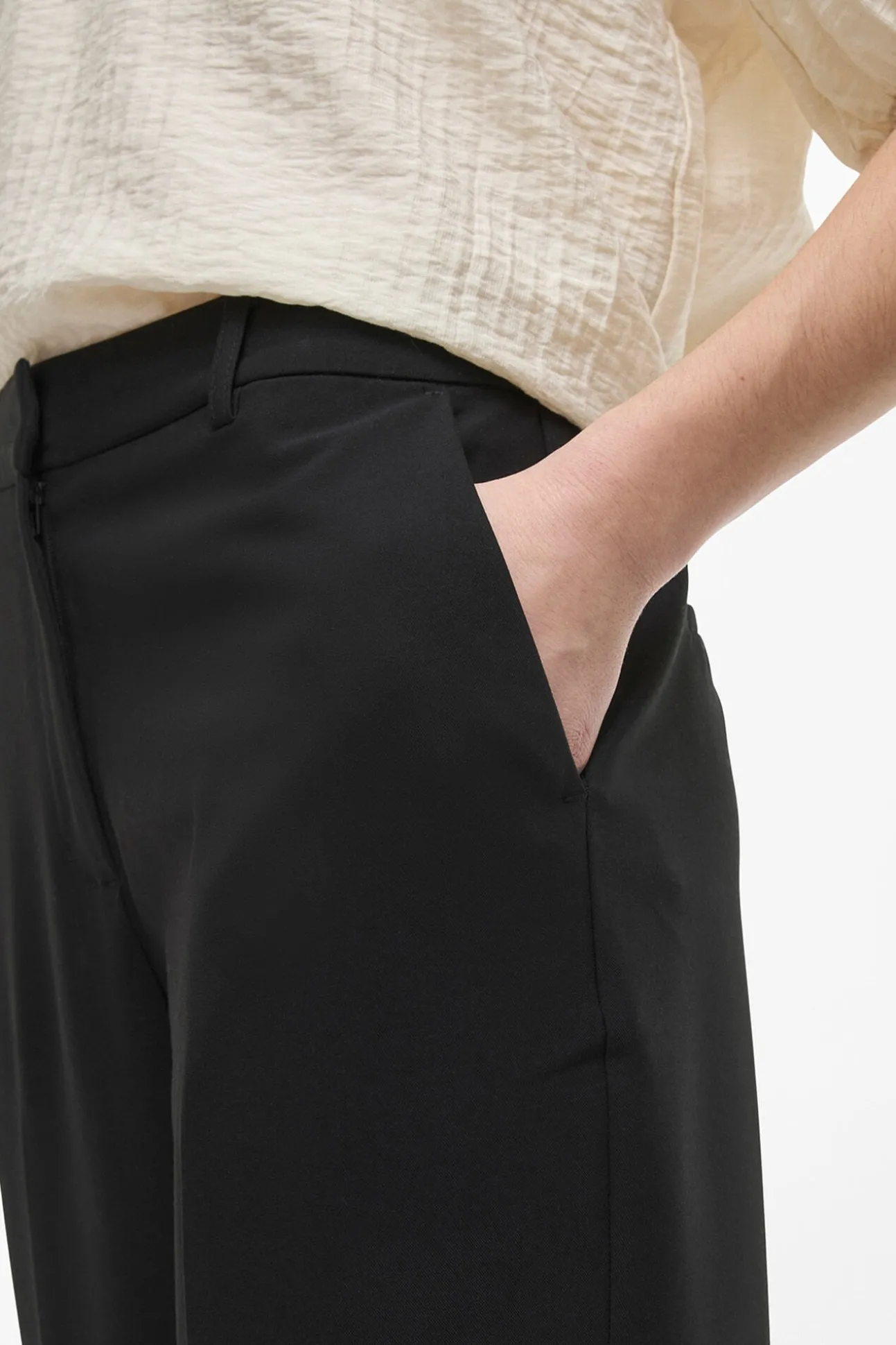 Pantalón de vestir recto con viscosa