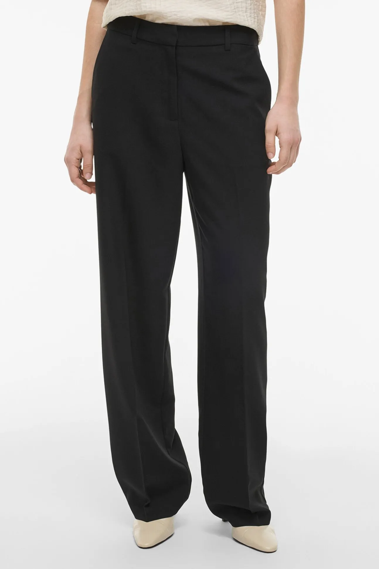 Pantalón de vestir recto con viscosa