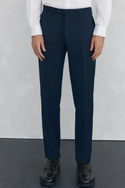 Pantalón estructura azul bi-stretch slim fit