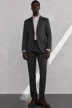 Pantalón estructura gris bi-stretch slim fit