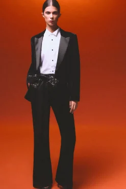 Pantalón flare combinado