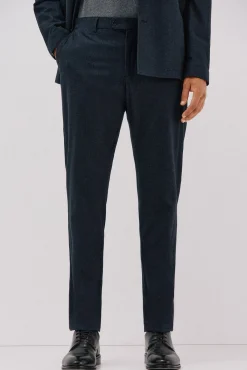 Pantalón microcuadro algodón