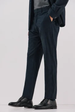 Pantalón microcuadro algodón