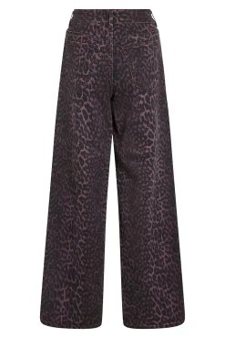 Pantalón vaquero estampado leopardo