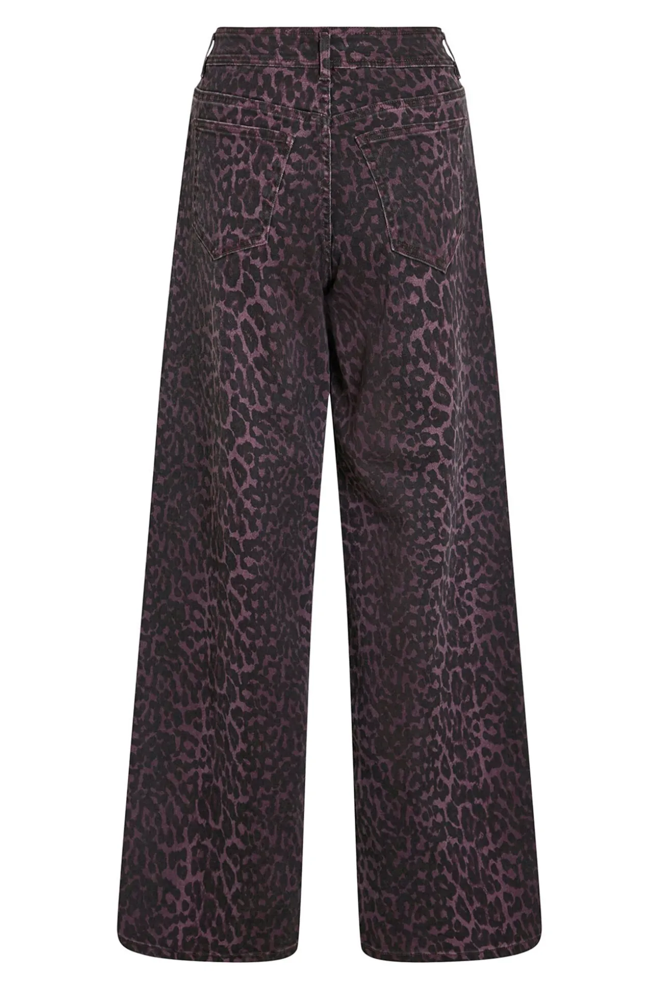 Pantalón vaquero estampado leopardo