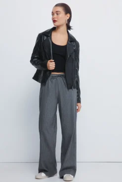 Pantalones jogger rayas lurex