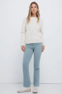 Pantalones pana kick flare