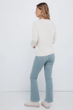 Pantalones pana kick flare