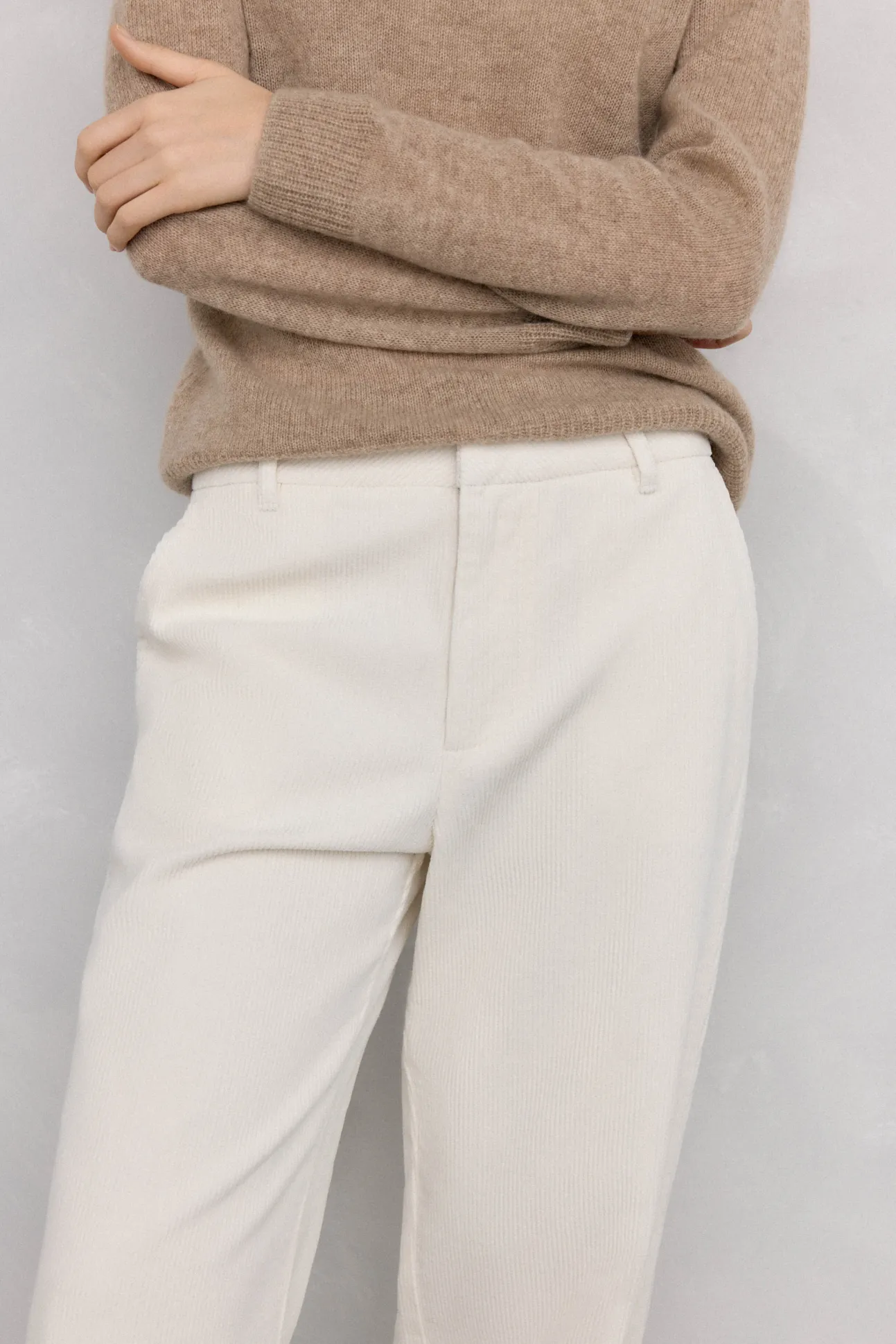 Pantalones pana wide leg classic