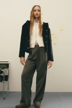 Pantalones pinzas goma cintura