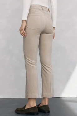 Pantalones terciopelo flare cropped