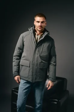 Parka acolchada capucha