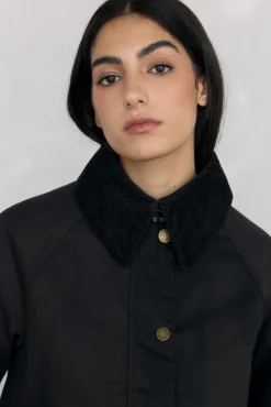 Parka acolchada tejido encerado