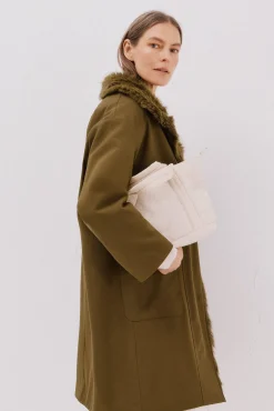 Parka con cuello efecto pelo